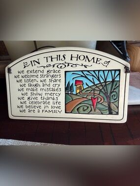 Spooner Creek ceramic wall plaque 8-1/2”